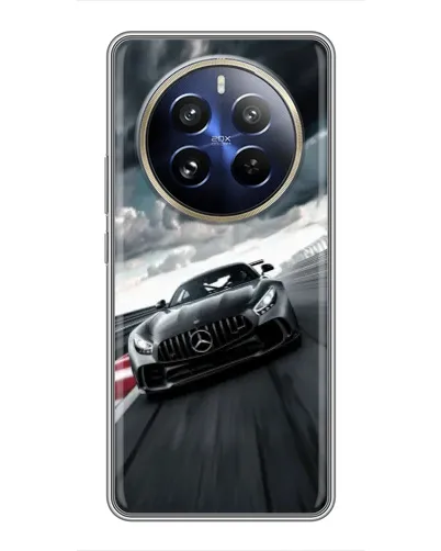 Чехол для Realme 12 Pro с картинкой «Гоночный Mercedes AMG»