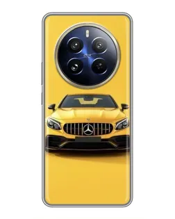 Чехол для Realme 12 Pro с картинкой «Желтый Mercedes GT»