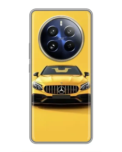 Чехол для Realme 12 Pro с картинкой «Желтый Mercedes GT»
