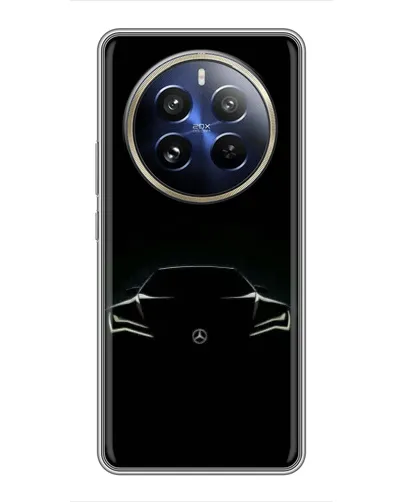 Чехол для Realme 12 Pro с картинкой «Mercedes — силуэт авто» Чехол для Realme 12 Pro с картинкой «Mercedes — силуэт авто»
