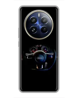 Чехол для Realme 12 Pro с картинкой «Салон Audi — руль»