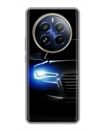 Чехол для Realme 12 Pro с картинкой «Неоновый взгляд Audi»