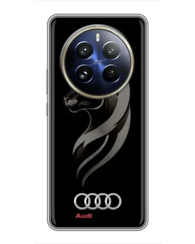 Чехол для Realme 12 Pro с картинкой «Графика — пантера и Audi»