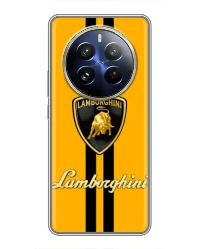 Чехол для Realme 12 Pro с картинкой «Lamborghini Stripe желтый» Чехол для Realme 12 Pro с картинкой «Lamborghini Stripe желтый»