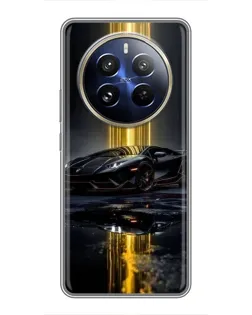 Чехол для Realme 12 Pro с картинкой «Ночной Lamborghini драйв»