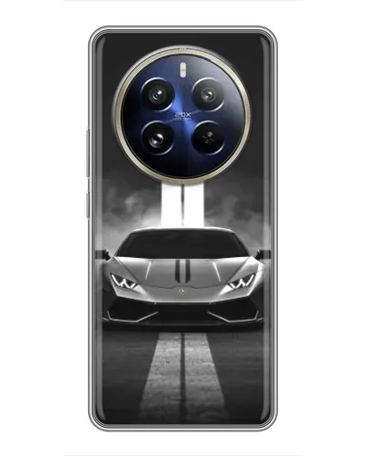 Чехол для Realme 12 Pro с картинкой «Lamborghini симметрия дорог» Чехол для Realme 12 Pro с картинкой «Lamborghini симметрия дорог»