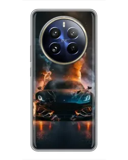 Чехол для Realme 12 Pro с картинкой «Lamborghini дымная эстетика»