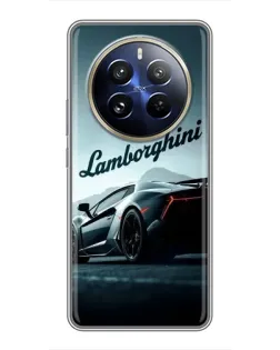 Чехол для Realme 12 Pro с картинкой «Классическая надпись Lamborghini»