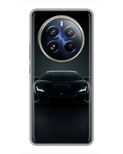 Чехол для Realme 12 Pro с картинкой «Черный Lamborghini Aventador» Чехол для Realme 12 Pro с картинкой «Черный Lamborghini Aventador»