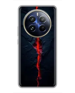 Чехол для Realme 12 Pro с картинкой «Kрасная лавовая трещина» Чехол для Realme 12 Pro с картинкой «Kрасная лавовая трещина»