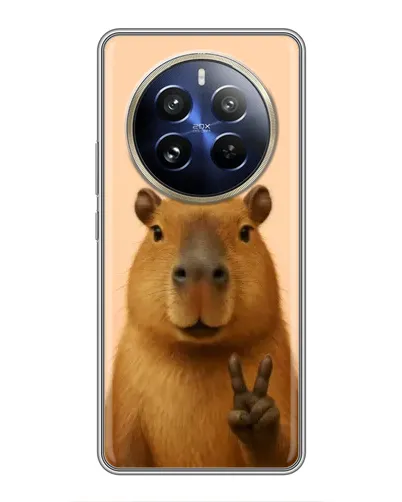 Чехол для Realme 12 Pro с картинкой «Капибара виктория» Чехол для Realme 12 Pro с картинкой «Капибара виктория»