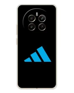 Чехол для Realme 12 с картинкой «Adidas Cyan Logo»