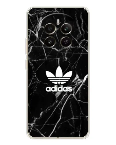 Чехол для Realme 12 с картинкой «Белый мрамор Adidas»