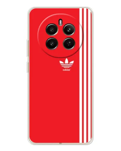 Чехол для Realme 12 с картинкой «Красный минимализм Adidas»