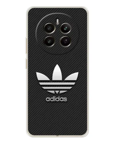 Чехол для Realme 12 с картинкой «Adidas Карбоновая текстура»