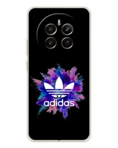 Чехол для Realme 12 с картинкой «Взрыв красок Adidas»