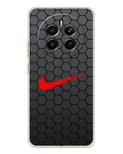 Чехол для Realme 12 с картинкой «Nike — карбоновая сетка» Чехол для Realme 12 с картинкой «Nike — карбоновая сетка»