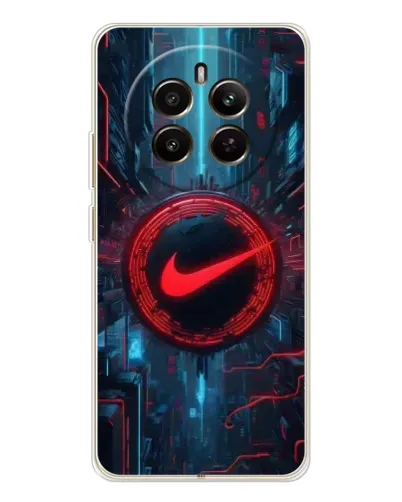 Чехол для Realme 12 с картинкой «Техногенный стиль Nike»
