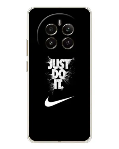 Чехол для Realme 12 с картинкой «Текстовый принт Nike»