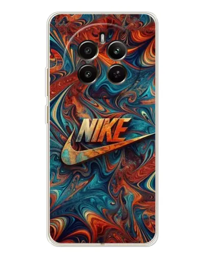 Чехол для Realme 12 с картинкой «Nike в абстракции»