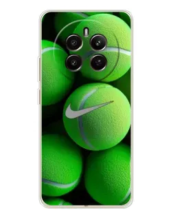 Чехол для Realme 12 с картинкой «Теннисные мячи Найк»