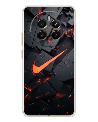 Чехол для Realme 12 с картинкой «Nike — эффект разломов»