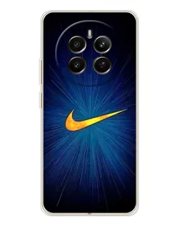 Чехол для Realme 12 с картинкой «Синий пульс Nike»
