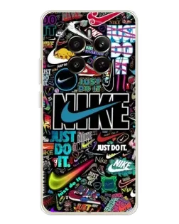 Чехол для Realme 12 с картинкой «Яркий коллаж Nike»