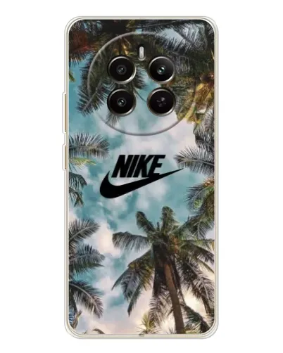 Чехол для Realme 12 с картинкой «Тропический принт Nike» Чехол для Realme 12 с картинкой «Тропический принт Nike»