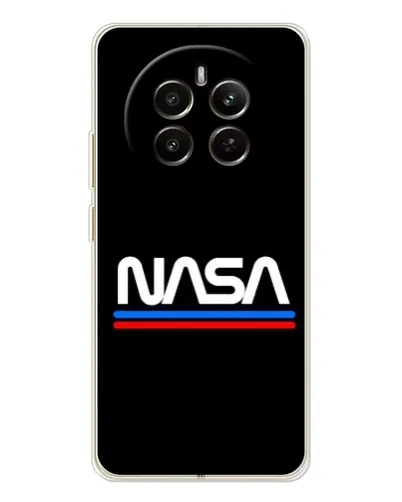 Чехол для Realme 12 с картинкой «NASA — классика Red Blue»