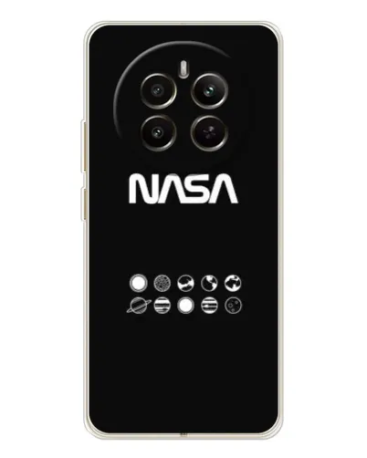 Чехол для Realme 12 с картинкой «NASA — технический принт»