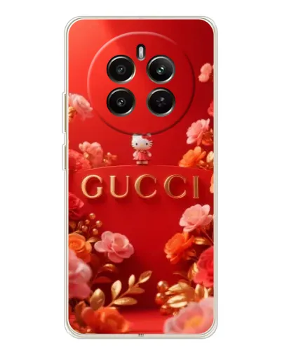 Чехол для Realme 12 с картинкой «Gucci — золотой сад»