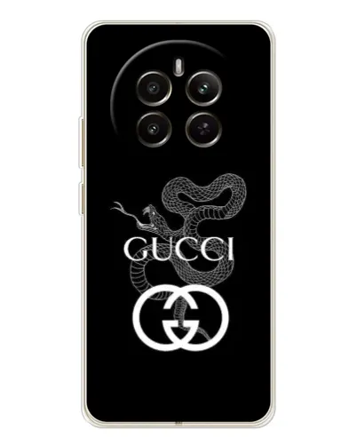 Чехол для Realme 12 с картинкой «Gucci — серебряная змея»
