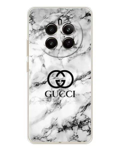 Чехол для Realme 12 с картинкой «Gucci — мраморный шик»
