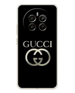 Чохол для Realme 12 з картинкою «Gucci — золото на чорному» Чохол для Realme 12 з картинкою «Gucci — золото на чорному»