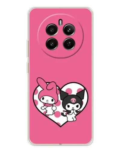 Чохол для Realme 12 з картинкою «Kuromi та My Melody» Чохол для Realme 12 з картинкою «Kuromi та My Melody»