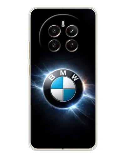 Чехол для Realme 12 с картинкой «BMW — неоновое сияние»