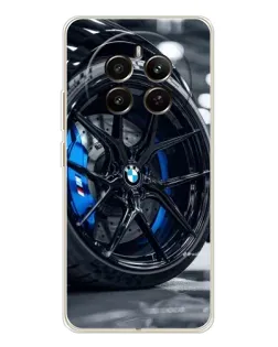 Чехол для Realme 12 с картинкой «Колесо BMW вблизи»