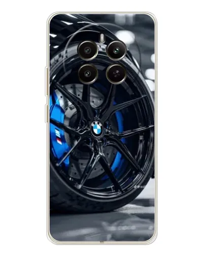 Чехол для Realme 12 с картинкой «Колесо BMW вблизи»