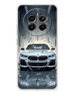 Чехол для Realme 12 с картинкой «BMW в свете фар»