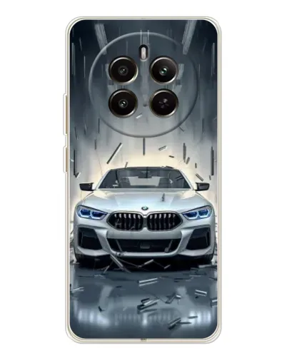 Чехол для Realme 12 с картинкой «BMW в свете фар»