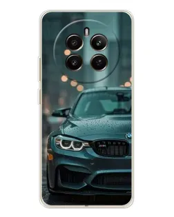 Чехол для Realme 12 с картинкой «BMW в огнях города»