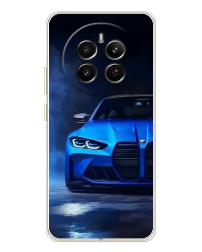 Чехол для Realme 12 с картинкой «Голубая BMW M4»