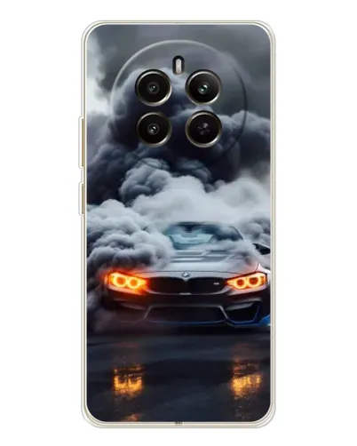 Чехол для Realme 12 с картинкой «BMW в дыму»
