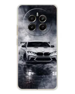 Чехол для Realme 12 с картинкой «BMW сквозь туман»