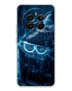 Чехол для Realme 12 с картинкой «BMW под дождем»