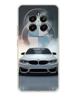 Чехол для Realme 12 с картинкой «BMW в белом дыму»