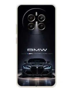 Чехол для Realme 12 с картинкой «BMW сквозь ночной город»
