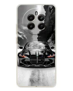 Чехол для Realme 12 с картинкой «BMW — акварельный дрифт»