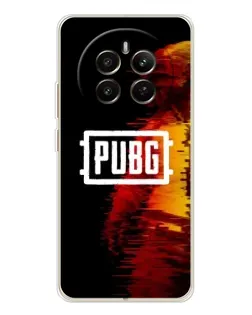Чехол для Realme 12 с картинкой «Яркий логотип PUBG»